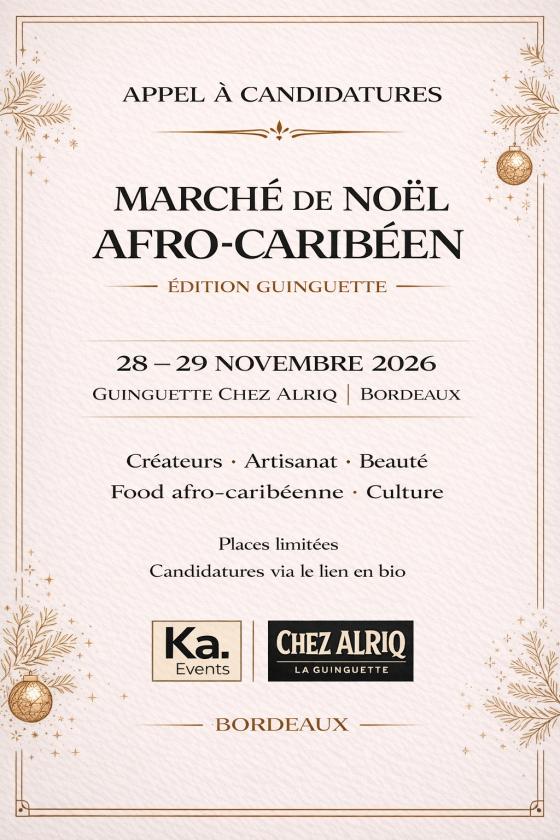 sortie à BORDEAUX, Gironde. NOËL AFRO-CARIBÉEN À LA GUINGUETTE Sortir à BORDEAUX(Gironde). BORDEAUX.