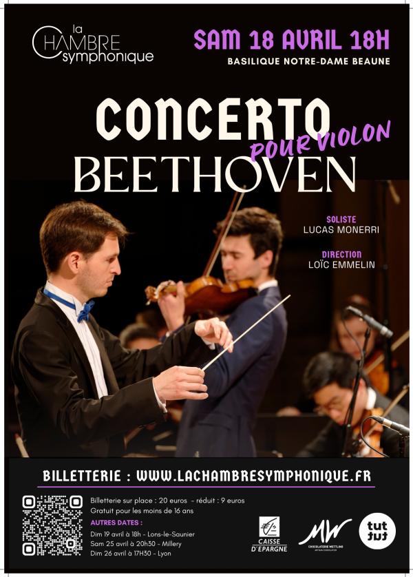 sortie à BEAUNE, Côte d'Or. BEETHOVEN CONCERTO POUR VIOLON Sortir à BEAUNE(Côte d'Or). BEAUNE.