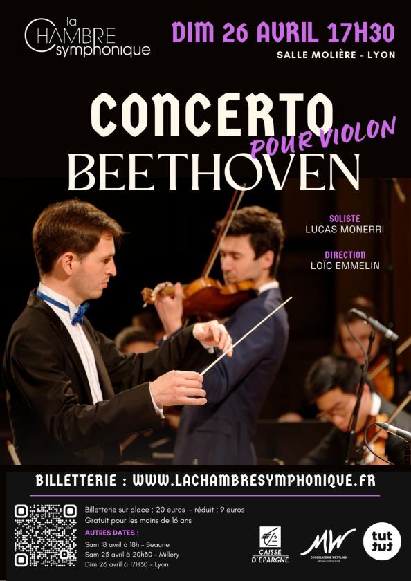 sortie à LYON, Rhône. BEETHOVEN CONCERTO POUR VIOLON Sortir à LYON(Rhône). LYON.