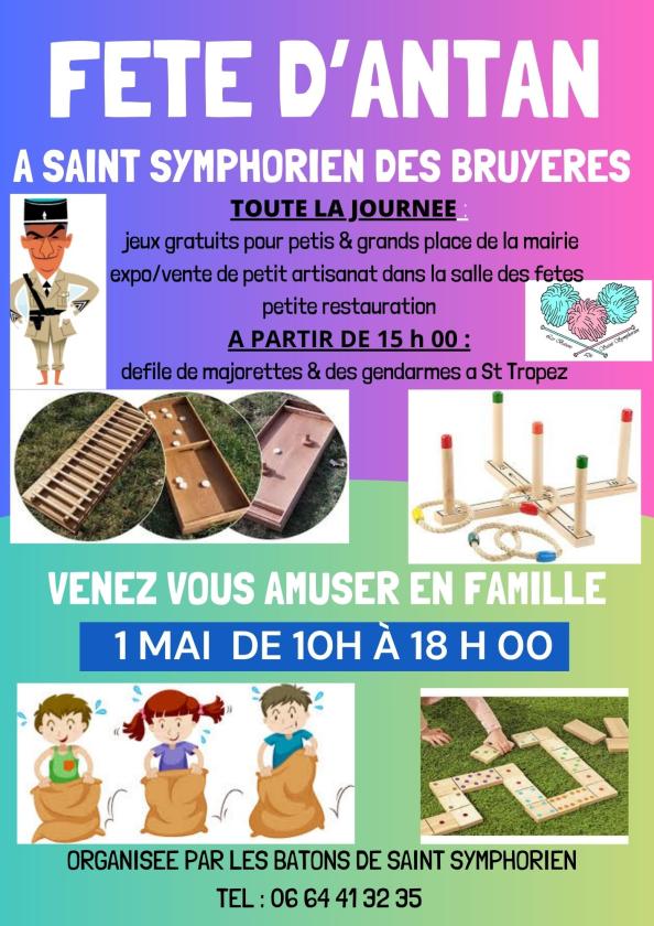 sortie à ST SYMPHORIEN DES BRUYERES, Orne. FETE D ANTAN Sortir à ST SYMPHORIEN DES BRUYERES(Orne). ST SYMPHORIEN DES BRUYERES.