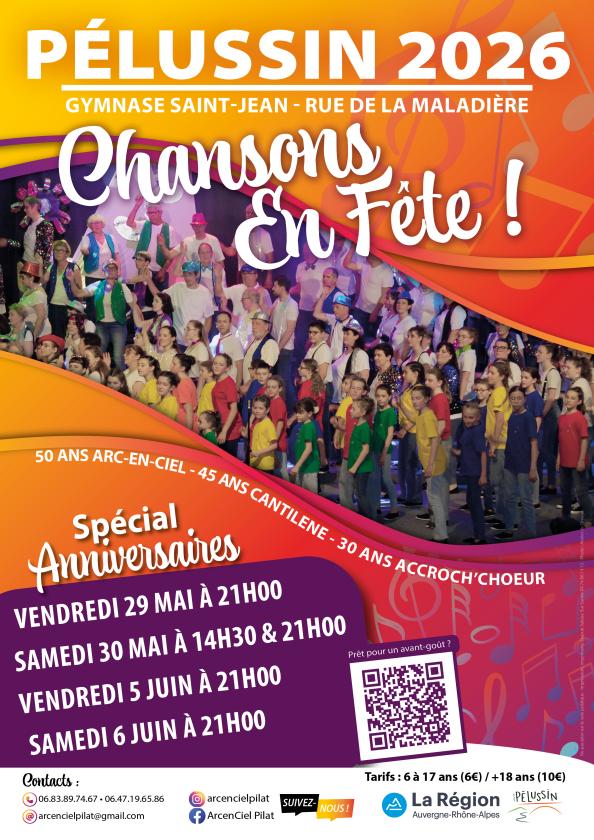 sortie à PELUSSIN, Loire. CHANSONS EN FÊTE Sortir à PELUSSIN(Loire). PELUSSIN.