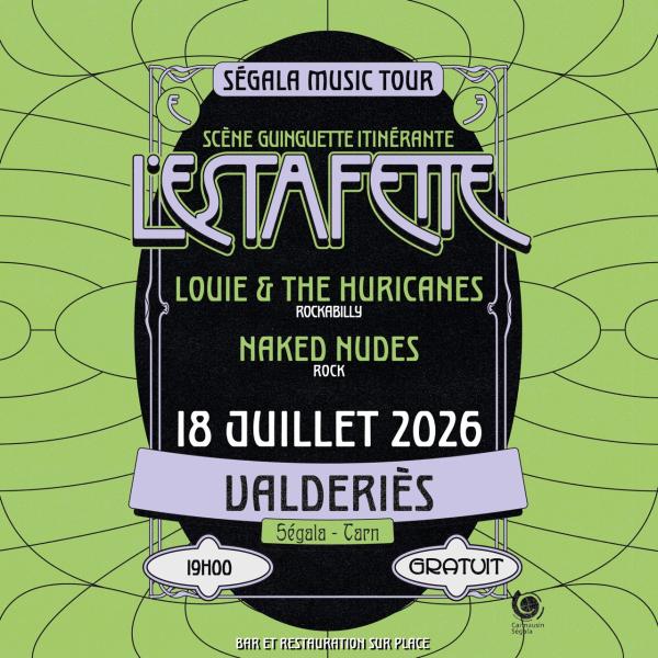 sortie à VALDERIES, Tarn. LOUIE & THE HURRICANES + NAKED NUDES [SEGALA MUSIC Sortir à VALDERIES(Tarn). VALDERIES.
