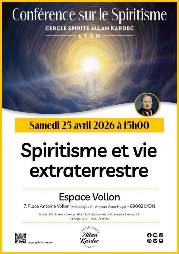 sortie à LYON, Rhône. SPIRITISME ET VIE EXTRATERRESTRE Sortir à LYON(Rhône). LYON.