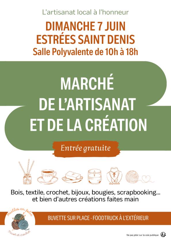 sortie à ESTREES ST DENIS, Oise. MARCHÉ DE L'ARTISANAT ET DE LA CRÉATION Sortir à ESTREES ST DENIS(Oise). ESTREES ST DENIS.