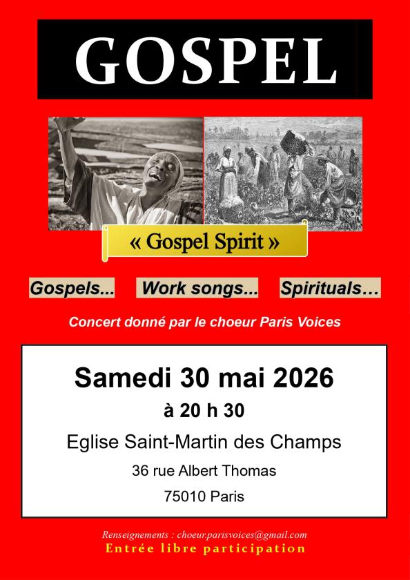 sortie à PARIS, Paris. GOSPEL SPIRIT Sortir à PARIS(Paris). PARIS.