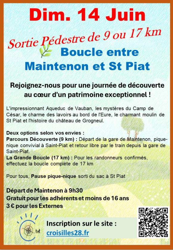 sortie à MAINTENON, Eure et Loir. RANDONNÉE PÉDESTRE BOUCLE MAINTENON - ST PIAT Sortir à MAINTENON(Eure et Loir). MAINTENON.