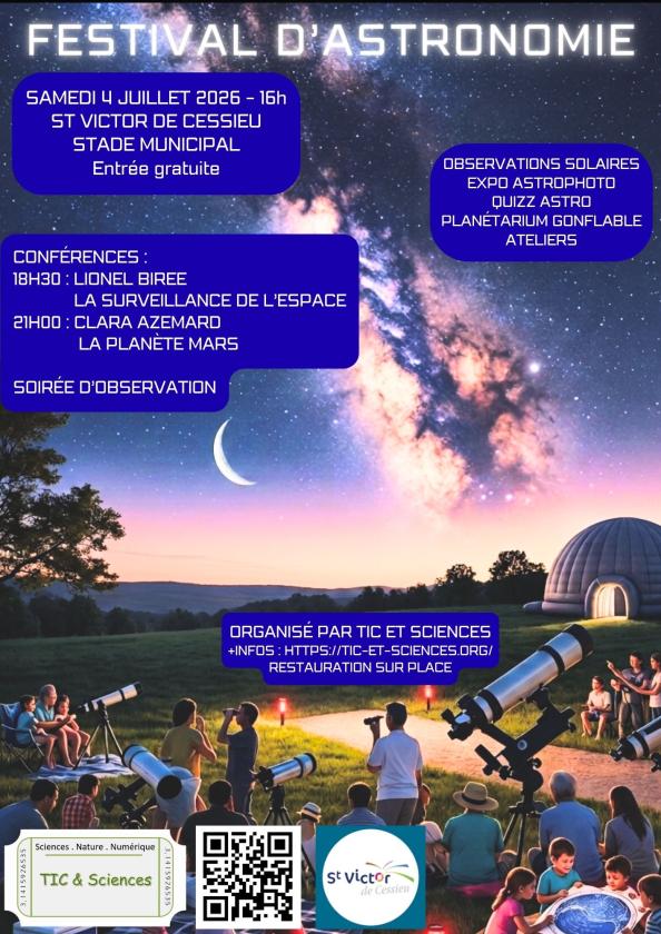 sortie à ST VICTOR DE CESSIEU, Isère. FESTIVAL D'ASTRONOMIE Sortir à ST VICTOR DE CESSIEU(Isère). ST VICTOR DE CESSIEU.