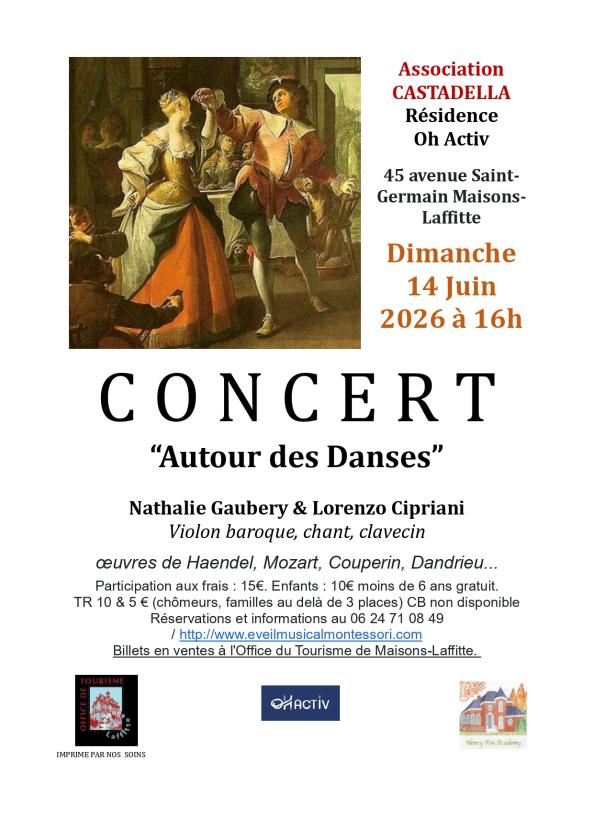 sortie à MAISONS LAFFITTE, Yvelines. MUSIQUE POUR LA DANSE Sortir à MAISONS LAFFITTE(Yvelines). MAISONS LAFFITTE.