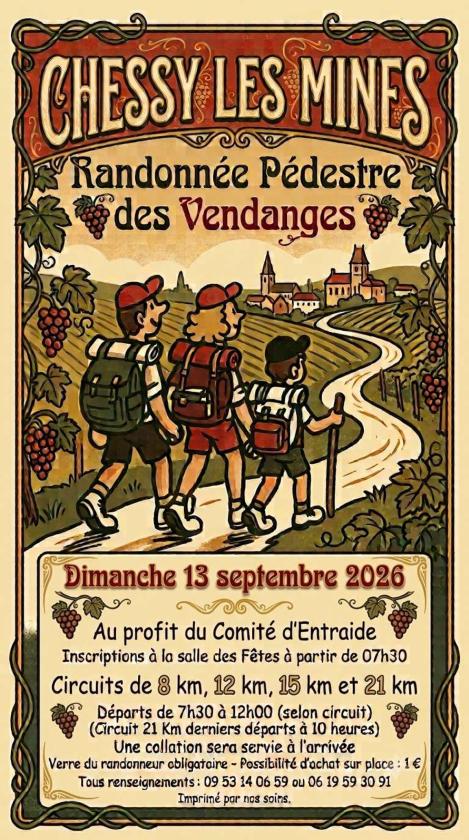 sortie à CHESSY, Rhône. RANDONNÉE PÉDESTRE DES VENDANGES Sortir à CHESSY(Rhône). CHESSY.