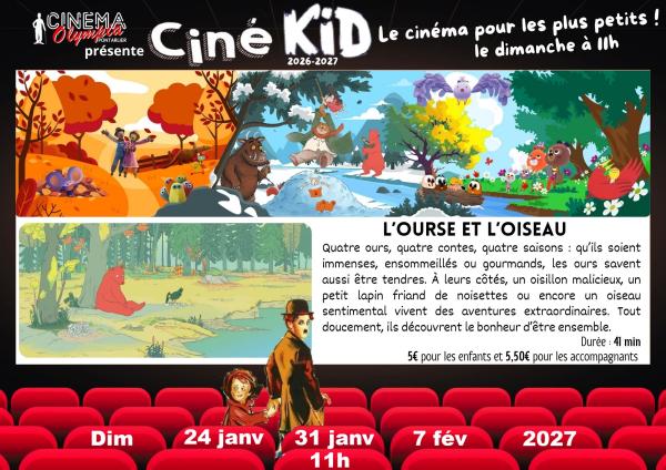 sortie à PONTARLIER, Doubs. CINÉ KID - L'OURSE ET L'OISEAU Sortir à PONTARLIER(Doubs). PONTARLIER.