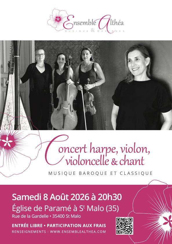 sortie à PARAME, Ille et Vilaine. CONCERT HARPE VIOLON VIOLONCELLE ET CHANT Sortir à PARAME(Ille et Vilaine). PARAME.