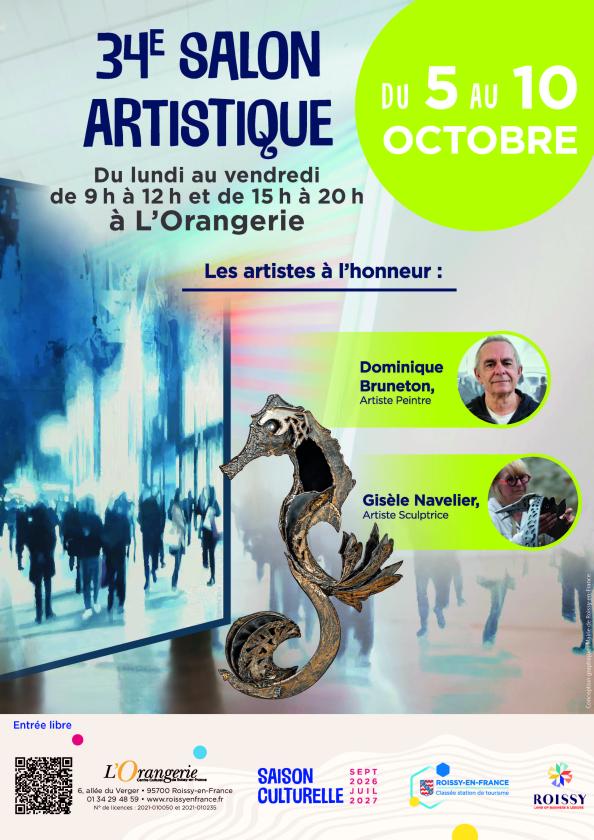 sortie à ROISSY EN FRANCE, Val d'oise. 34E SALON ARTISTIQUE Sortir à ROISSY EN FRANCE(Val d'oise). ROISSY EN FRANCE.