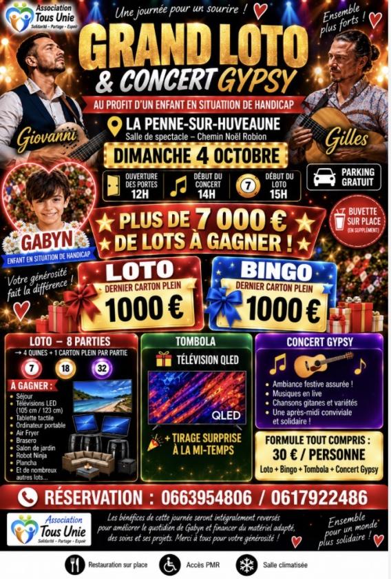 sortie à LA PENNE SUR HUVEAUNE, Bouches du Rhône. LOTO SPECTACLE Sortir à LA PENNE SUR HUVEAUNE(Bouches du Rhône). LA PENNE SUR HUVEAUNE.