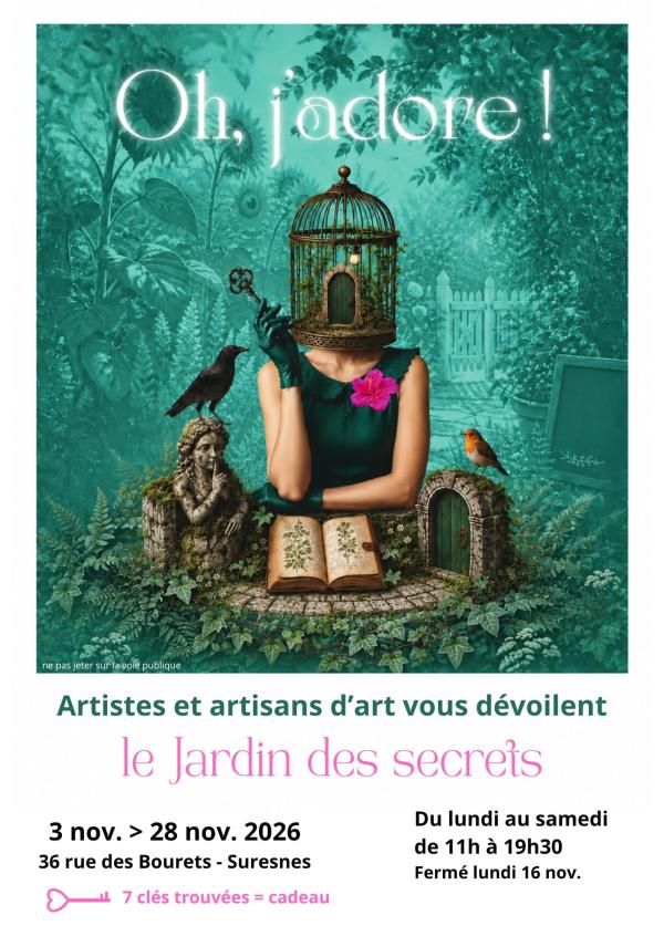 sortie à SURESNES, Hauts de Seine. OH, J’ADORE ! LE JARDIN DES SECRETS Sortir à SURESNES(Hauts de Seine). SURESNES.