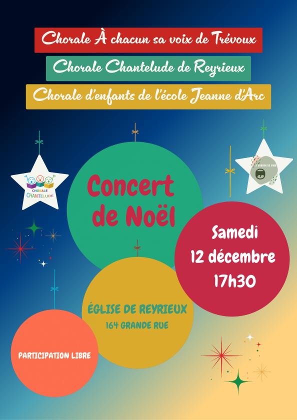 sortie à REYRIEUX, Ain. LA MAGIE DE NOËL EN MUSIQUE À REYRIEUX Sortir à REYRIEUX(Ain). REYRIEUX.