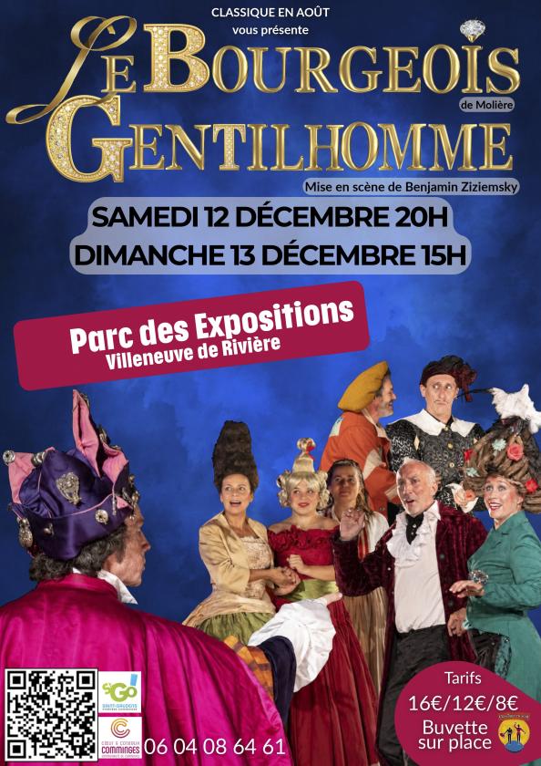 sortie à VILLENEUVE DE RIVIERE, Haute Garonne. LE BOURGEOIS GENTILHOMME Sortir à VILLENEUVE DE RIVIERE(Haute Garonne). VILLENEUVE DE RIVIERE.