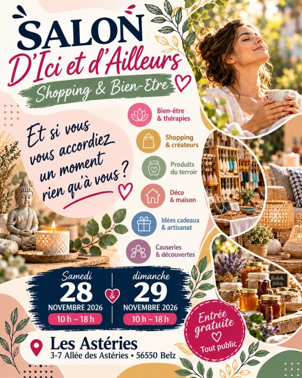 sortie à BELZ, Morbihan. 1ER SALON SHOPPING ET BIEN-ÊTRE DE BELZ Sortir à BELZ(Morbihan). BELZ.